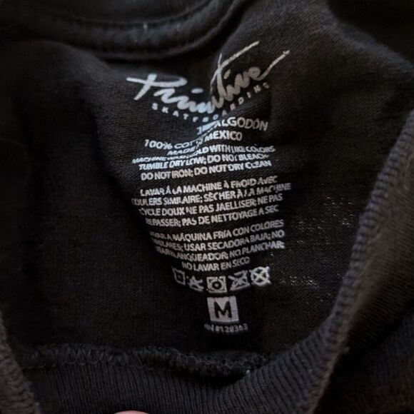 Retro Y2K Grunge Primitive Skater Shirt Thorns And Logo Men's Med - Picture 6 of 6